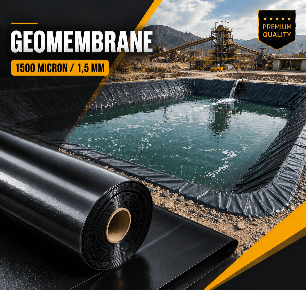 Geomembrane 1,5mm - Geomembrane 1500 micron